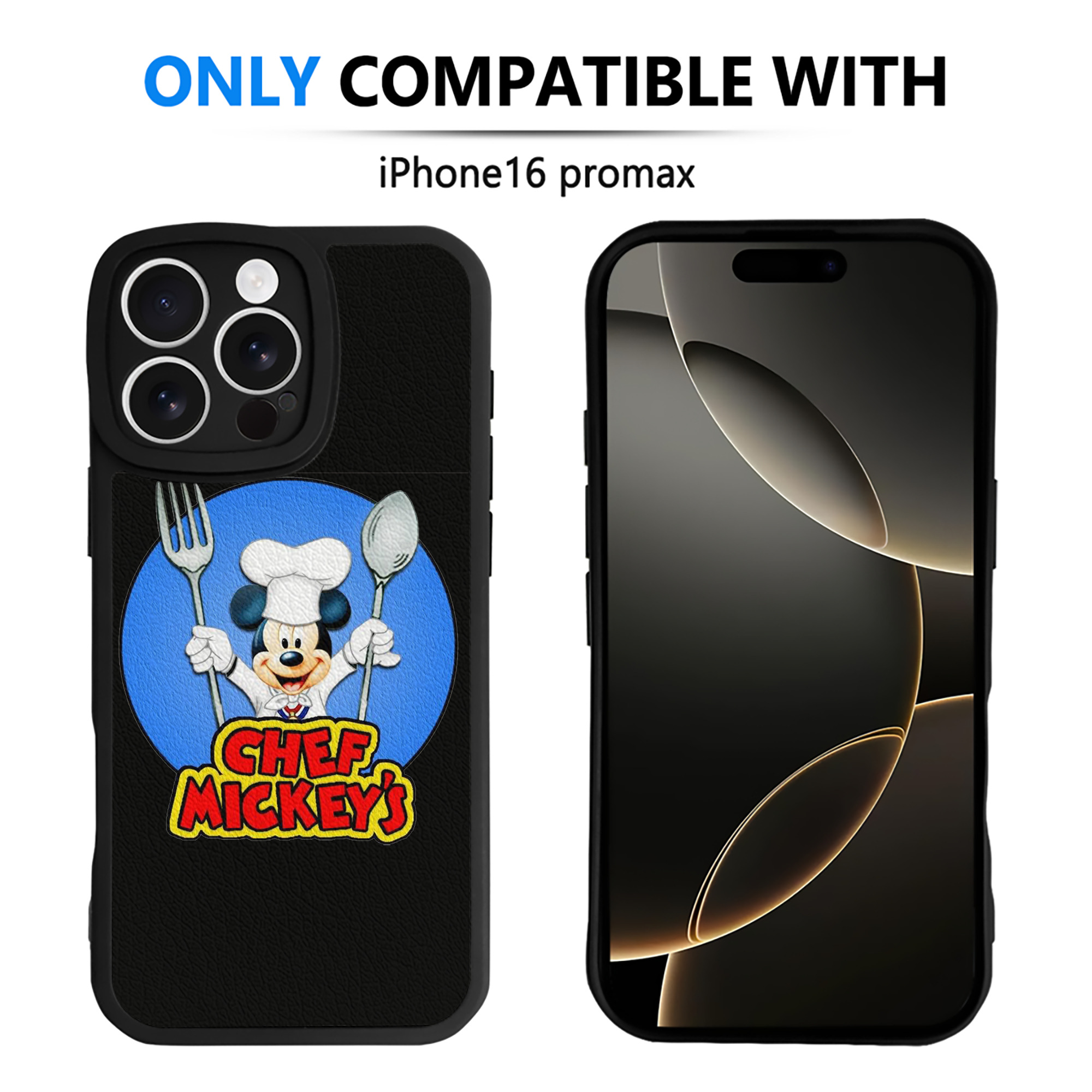 （画像用） ミッキーマウス Mickey Mouse 【iPhone 16シリーズ対応】シリコンスマホケース（レザー調） 材質：シリコン